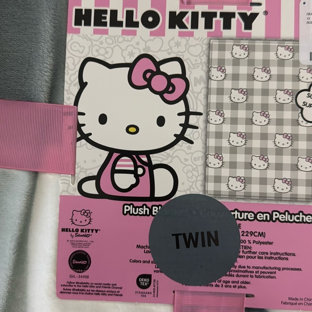Hello Kitty Plush Twin Size Blanket